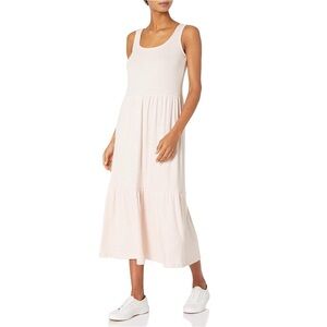 Daily Ritual Cozy Ribbed Tiered Tank Dress XS